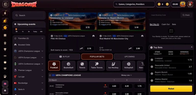 Découvrez les Offres de Bonus sur le Dragonia Casino en Ligne Francophone